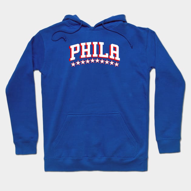 Sixers Phila Red and White Sixers Hoodie TeePublic